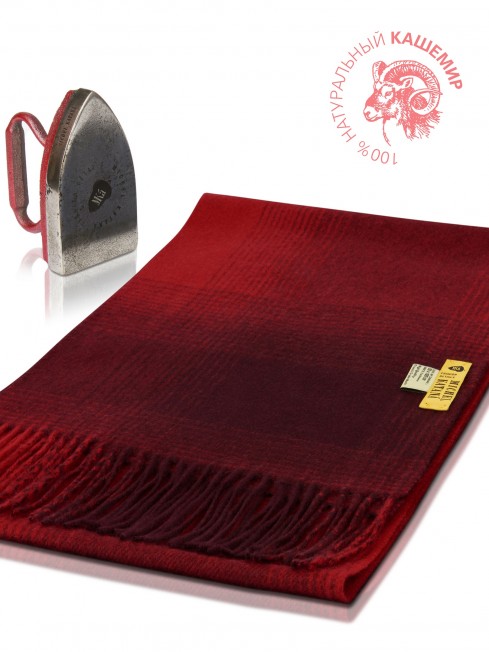 Длиный Шарф из мягчайшего 100% КАШЕМИРА (Twill) из пряжи средней тяжести ROUGE-KILT FTW.C120_CASH-51/ROUGE
